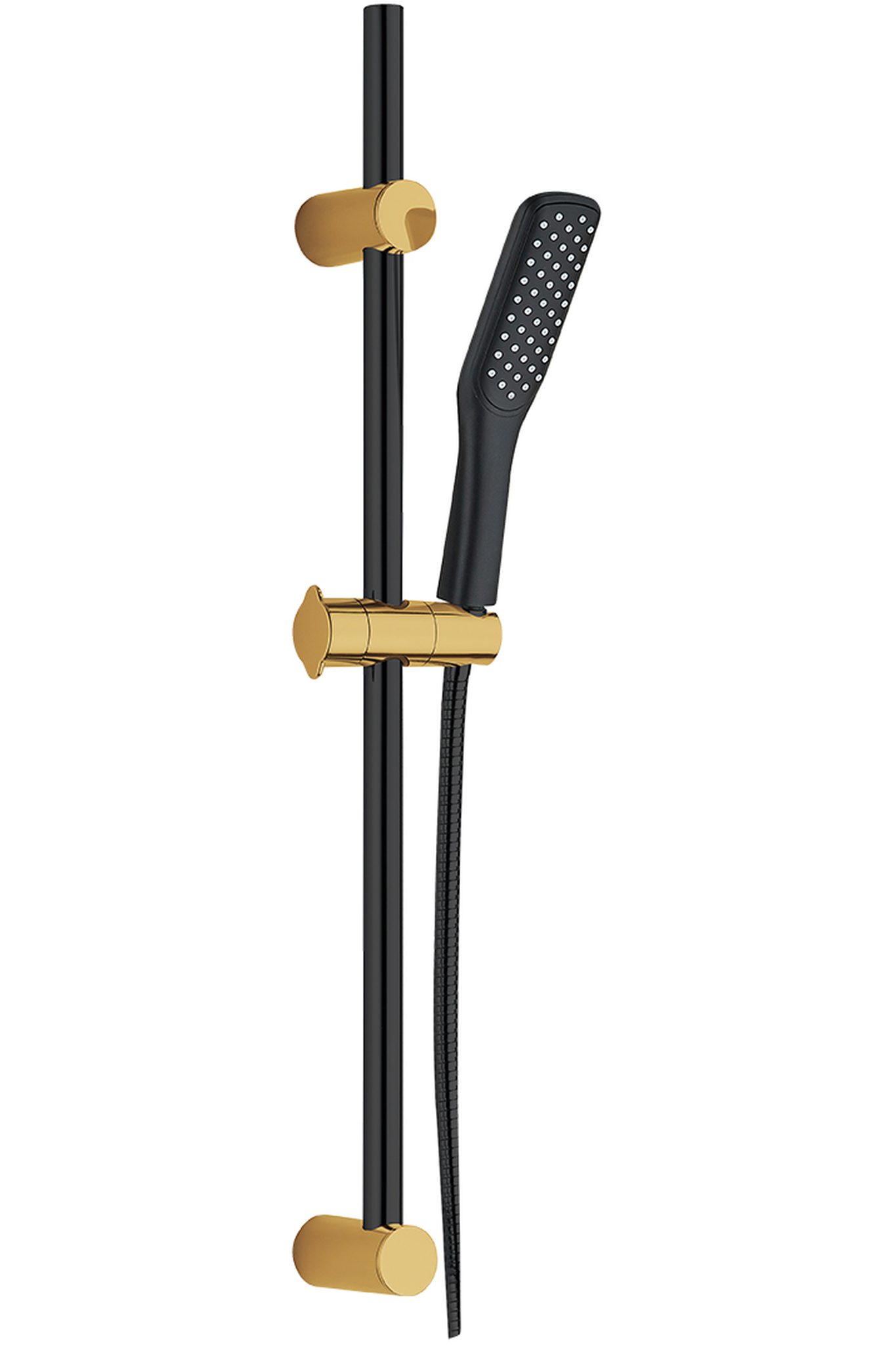 Kuchinox Alanis set doccia a parete nero-oro NQIB1A1