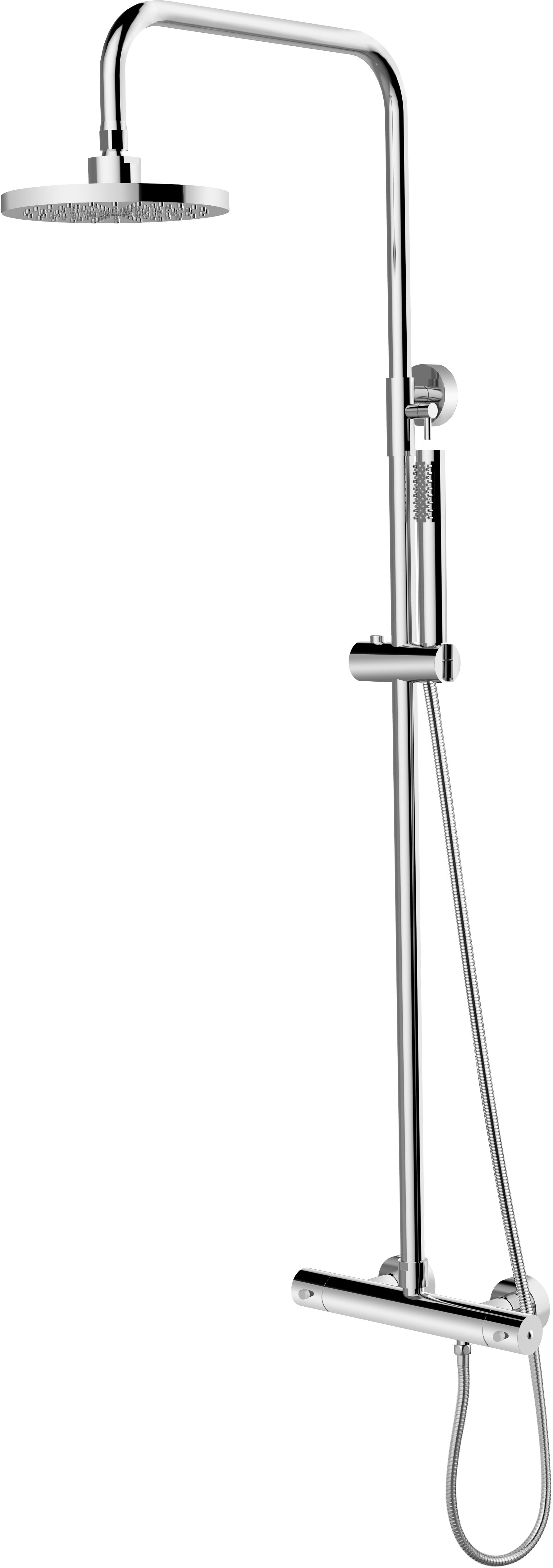 Besco Decco set doccia a parete con termostato con soffione cromo BP-DIT-CH