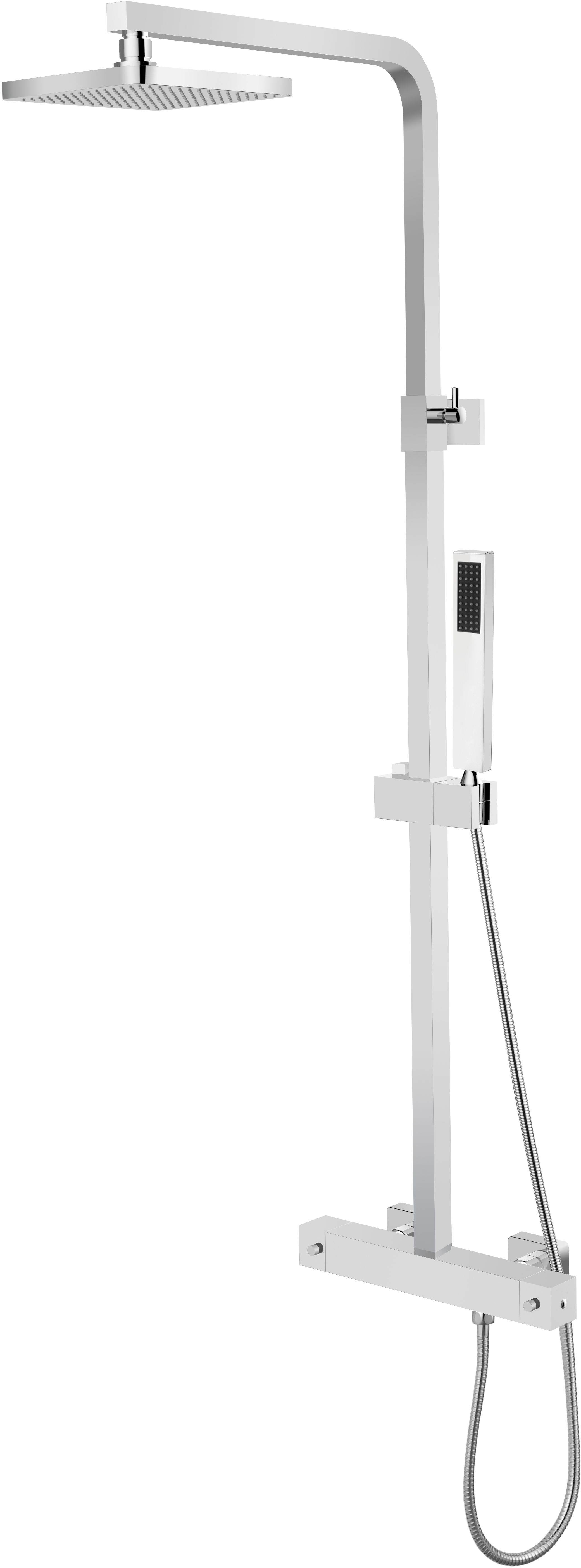 Besco Modern Varium set doccia a parete con termostato con soffione cromo BP-MVT-CH