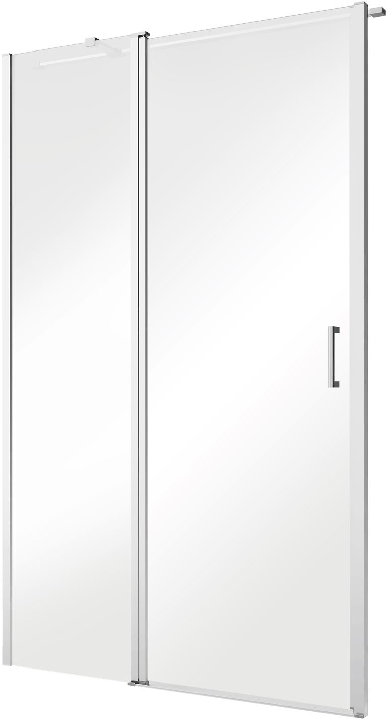 Besco Exo-C porta doccia 120 cm a battente cromo lucida/vetro trasparente EC-120-190C