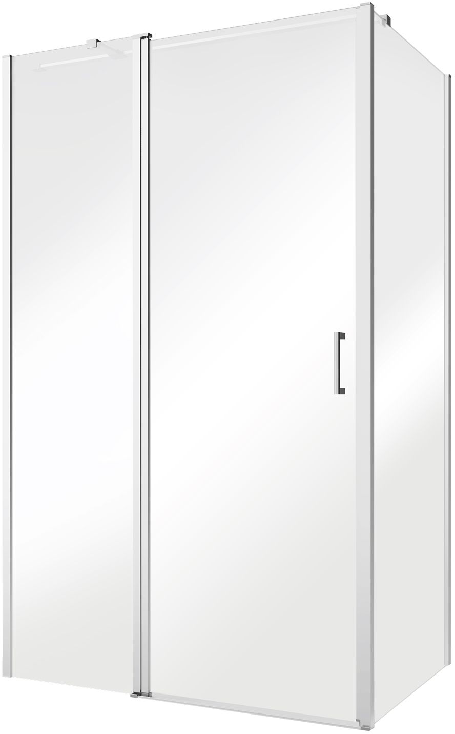 Besco Exo-CH parete doccia 80 cm cromo lucida/vetro trasparente PCH-80-190C