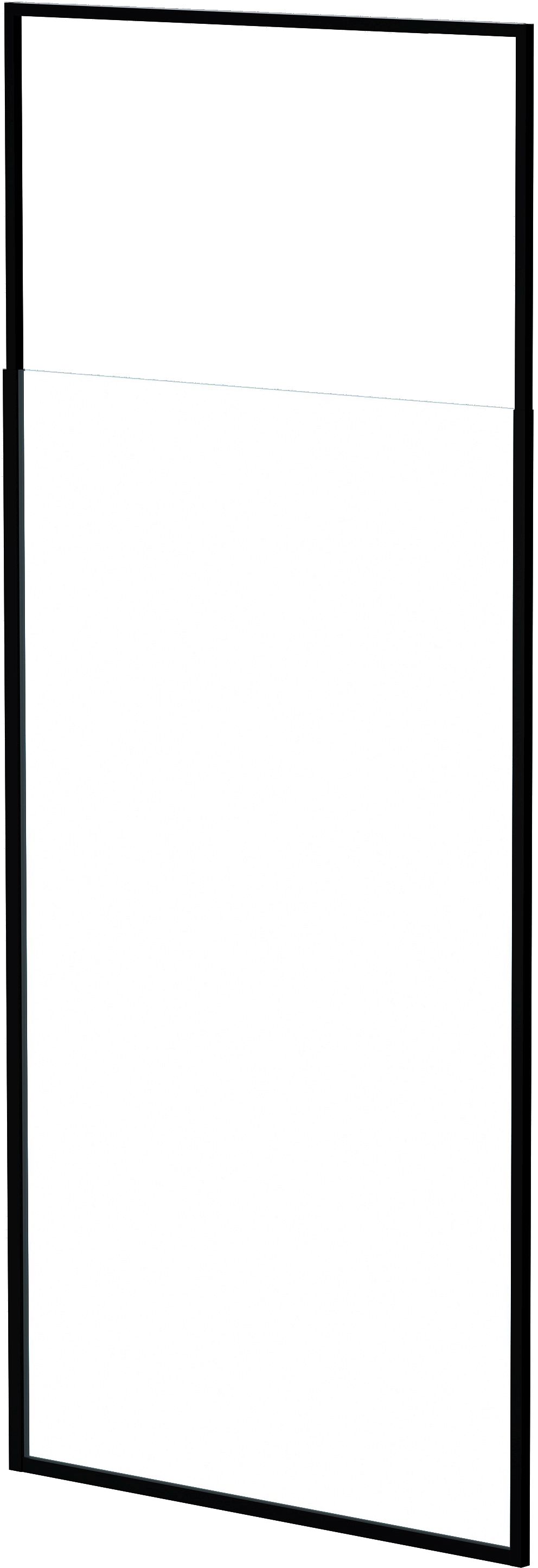 Besco Icon parete doccia walk-in 120 cm nero opaca/vetro trasparente IC-120-200C