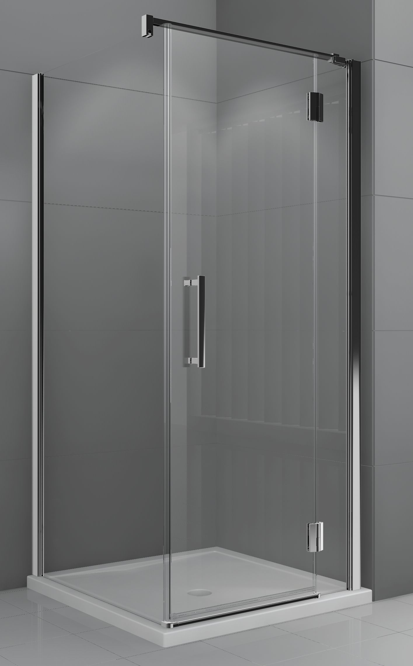 Novellini Modus porta doccia 75 cm a battente cromo lucida/vetro trasparente MODUSGF75LD-1K