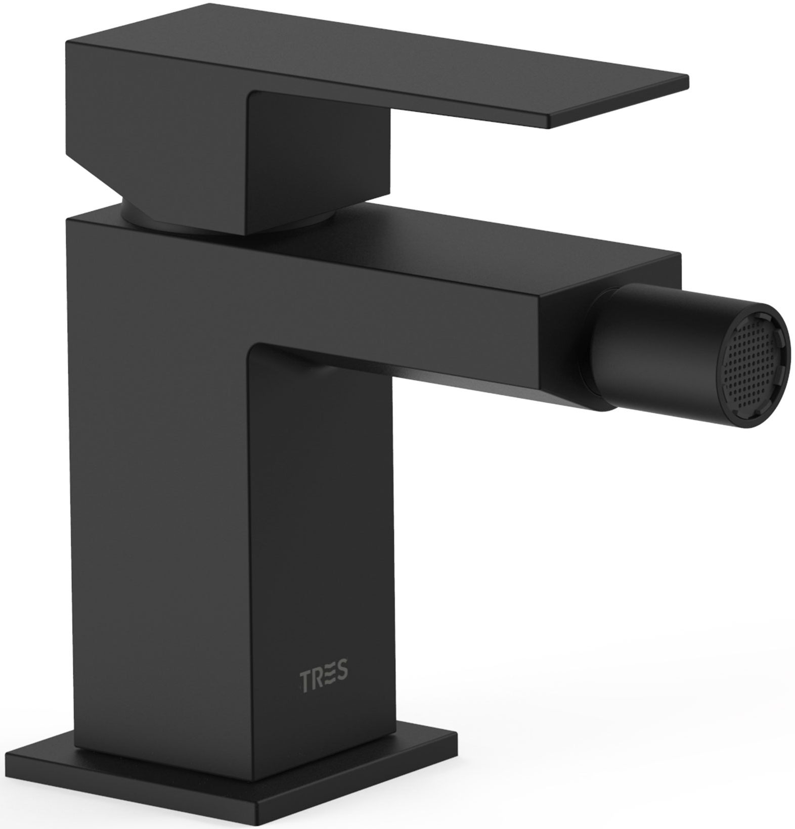 Tres Cuadro Exclusive rubinetto per bidet verticale nero 006.120.01.NM