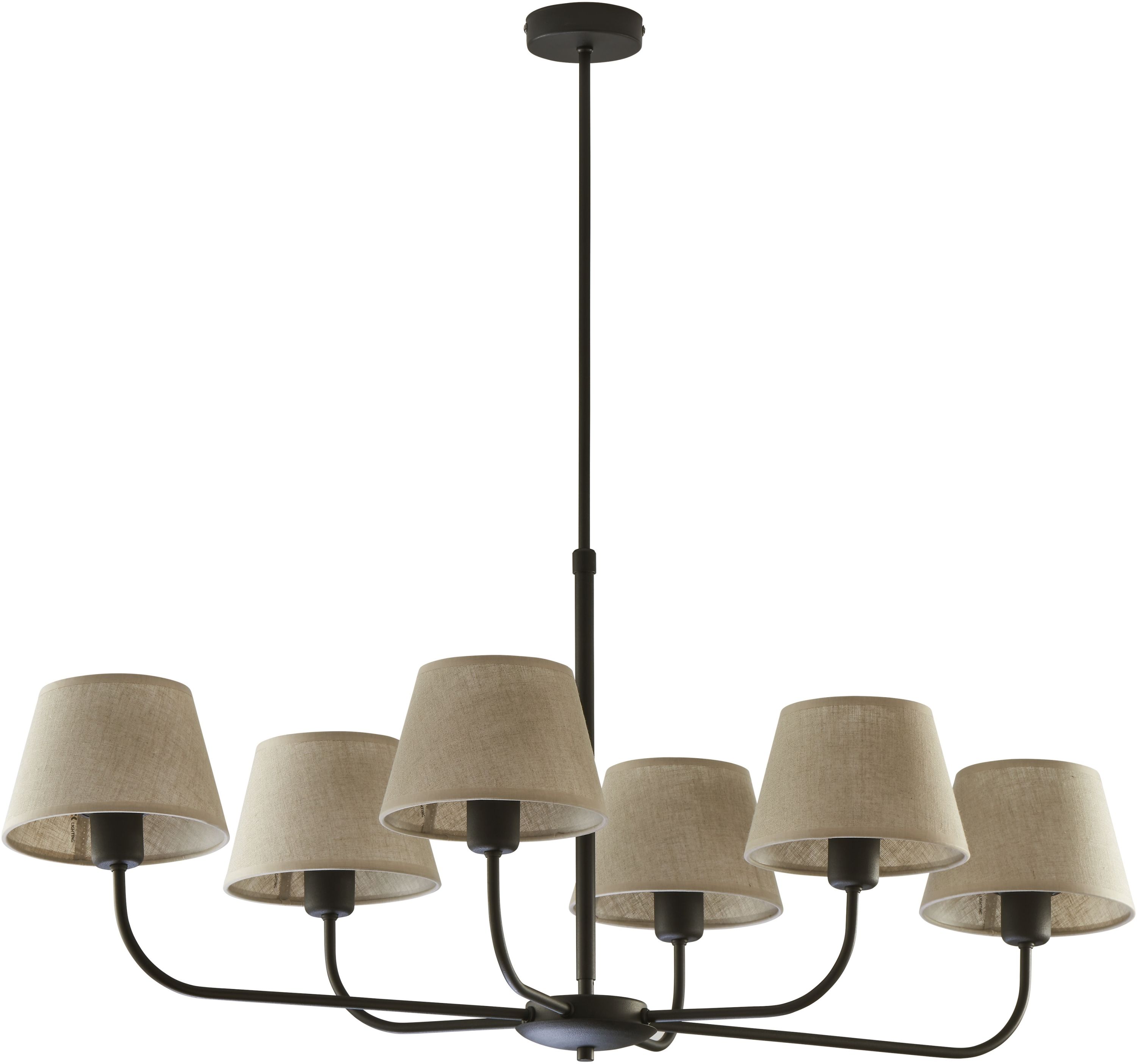 TK Lighting Chicago lampada sospesa 6x60 W nero 3999