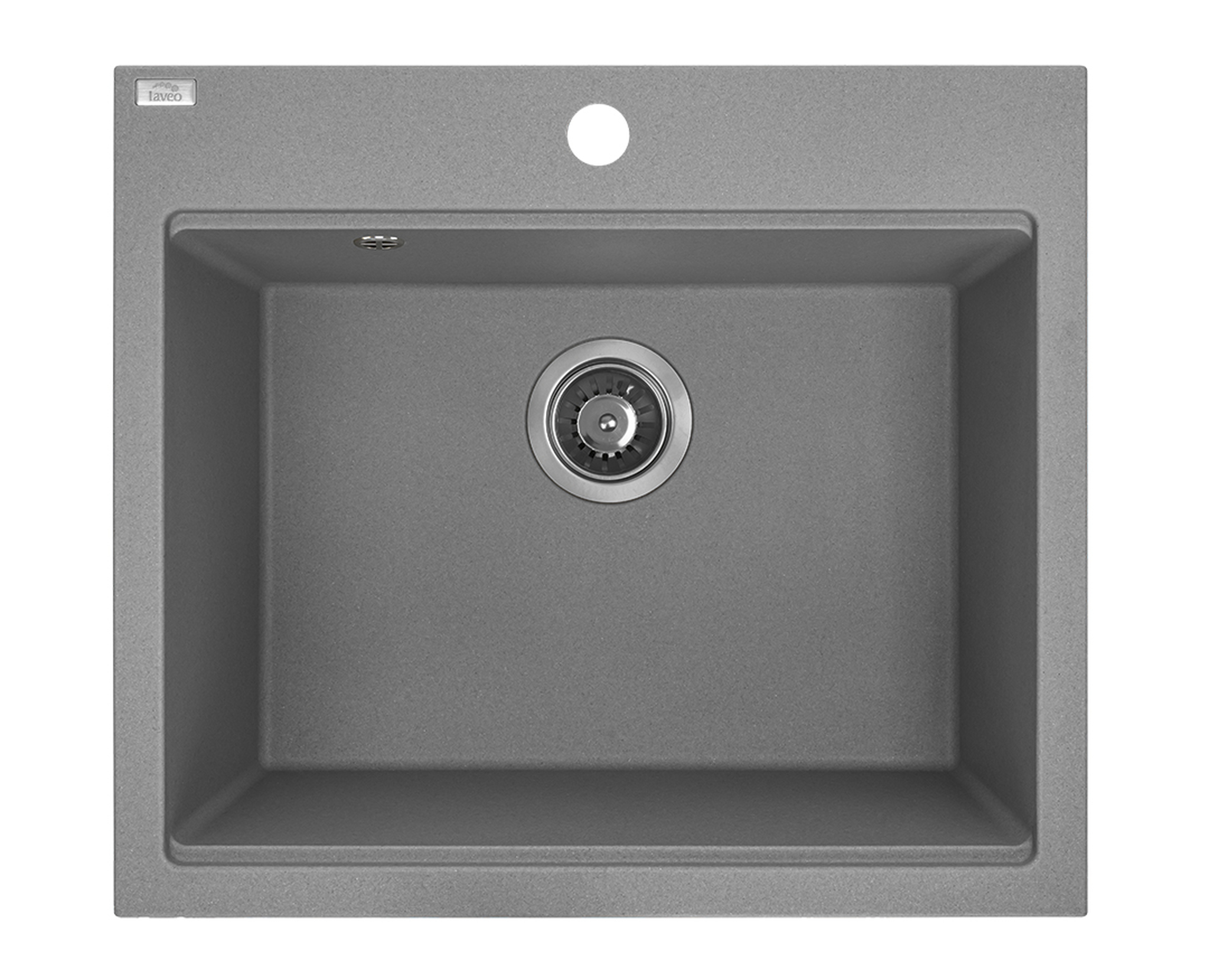 Laveo Tau lavello in granito 57x50 cm grigio/grafite/inox SBT510Y