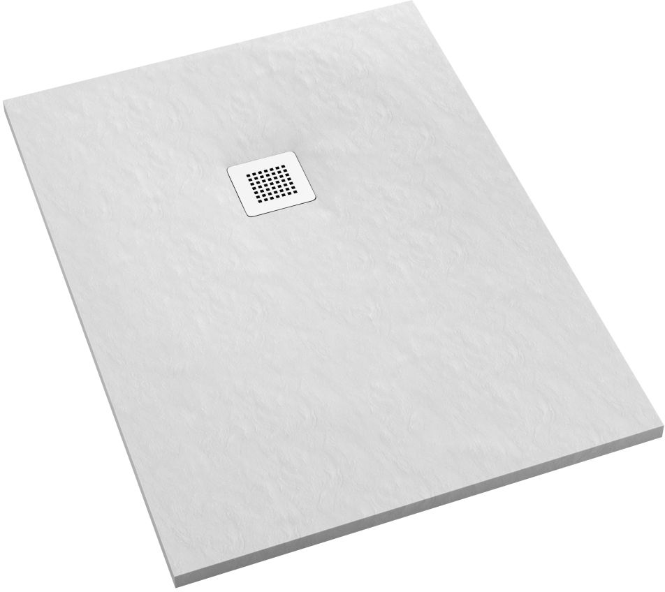 Schedpol Kalait White Stone piatto doccia rettangolare + mascherina 160x90 cm bianco 3.3121/B/ST-M2