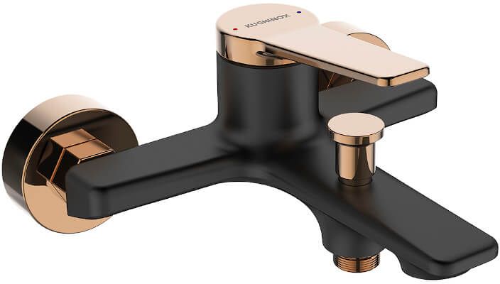 Kuchinox Alanis rubinetto per vasca e doccia a parete nero BQI810D