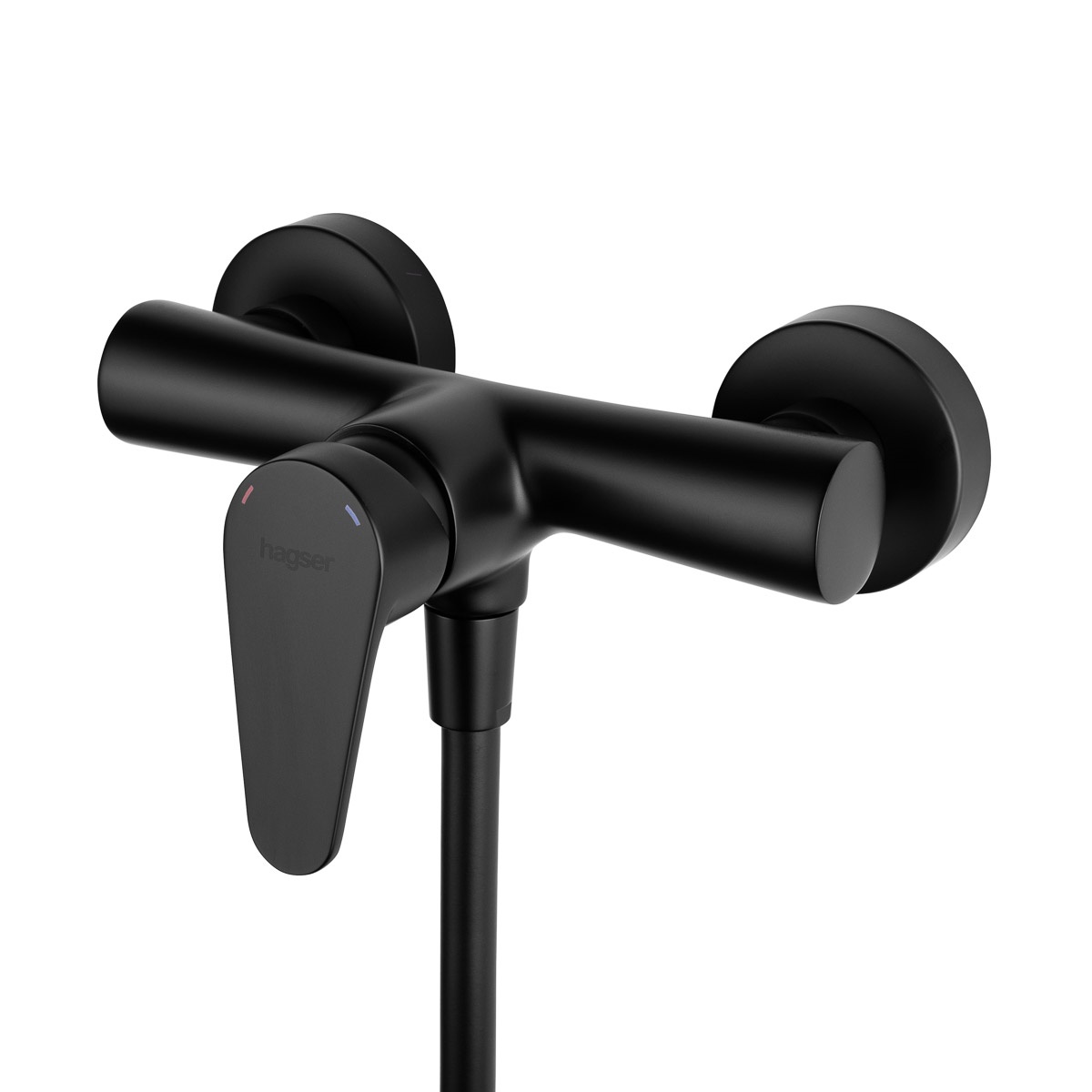 Hagser Della rubinetto per doccia a parete nero HGR50000033