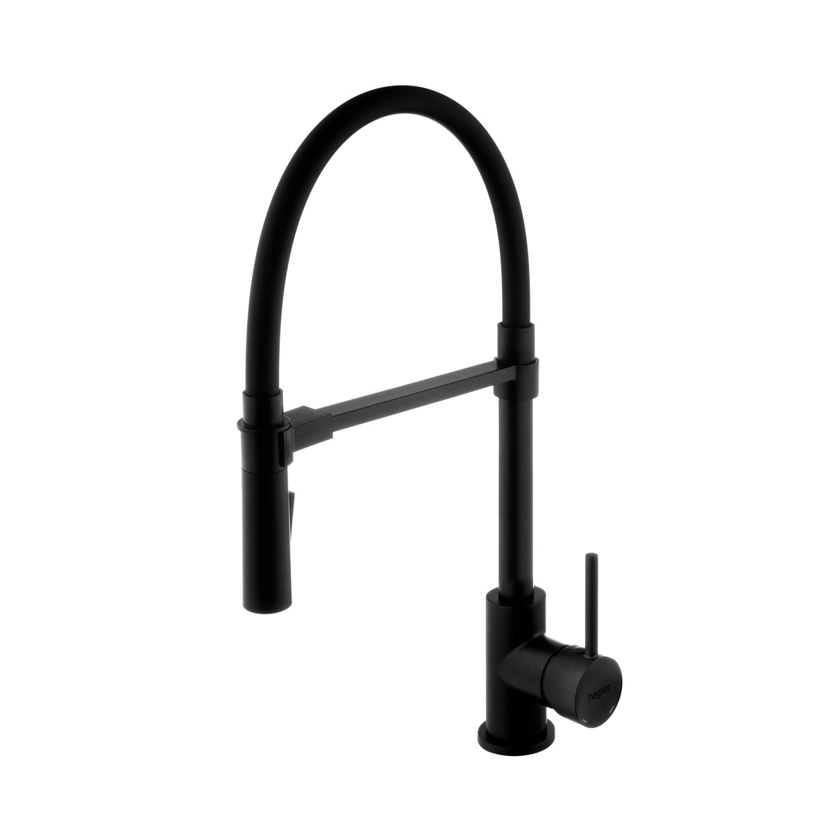 Hagser Senta rubinetto da cucina verticale nero HGR50000035