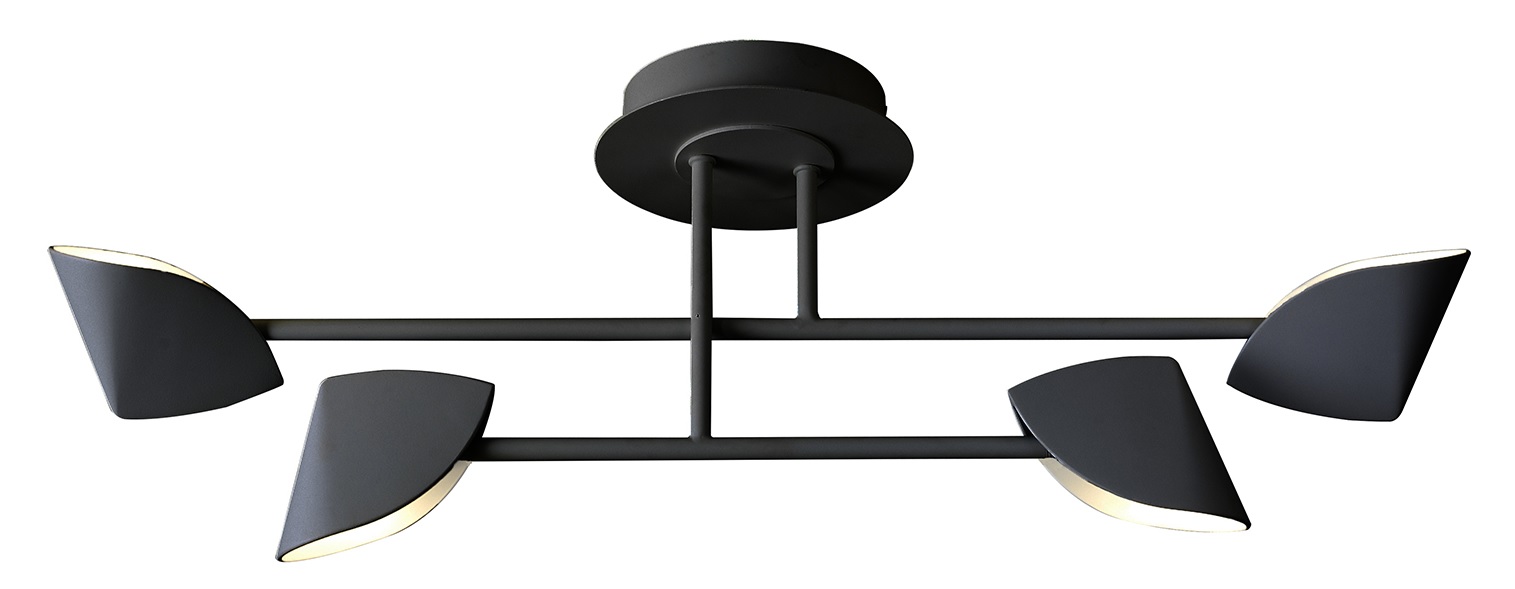 Mantra Capuccina lampada da soffitto 4x30 W nero 7582