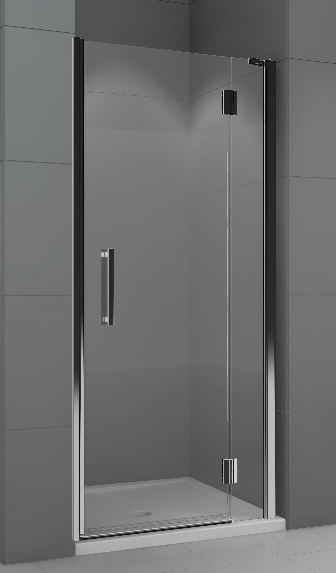 Novellini Modus porta doccia 140 cm a battente cromo lucida/vetro trasparente MODUSG140D-1K