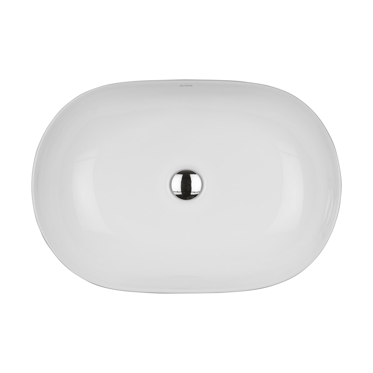 Oltens Hamnes Thin lavabo 60.5x41.5 cm ovale da appoggio bianco 40320000