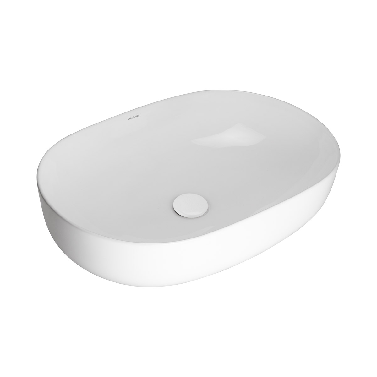Oltens Hamnes lavabo 60.5x41.5 cm ovale da appoggio bianco 40820000