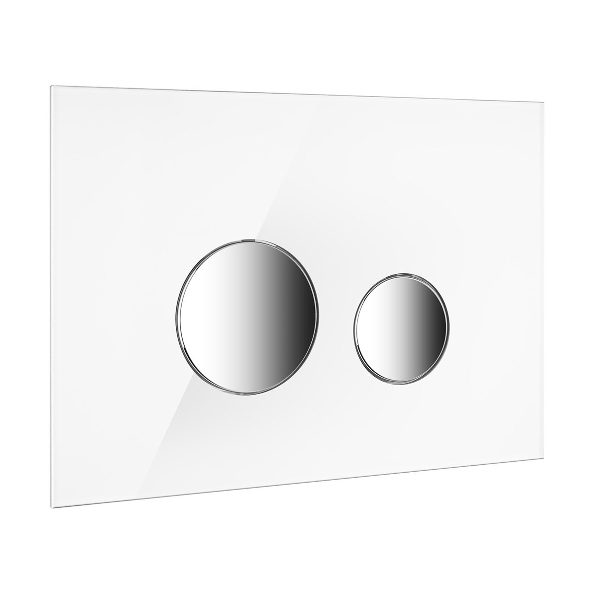 Oltens Lule placca di comando per WC bianco/cromo 57201010