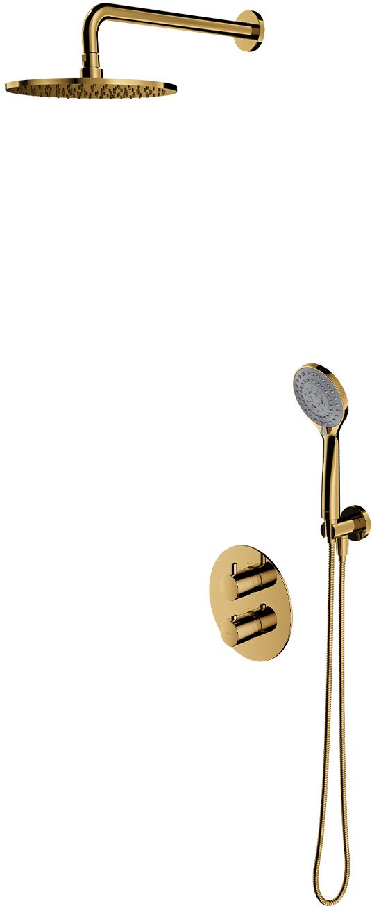 Omnires Y set doccia da incasso con soffione oro SYSYT05GL
