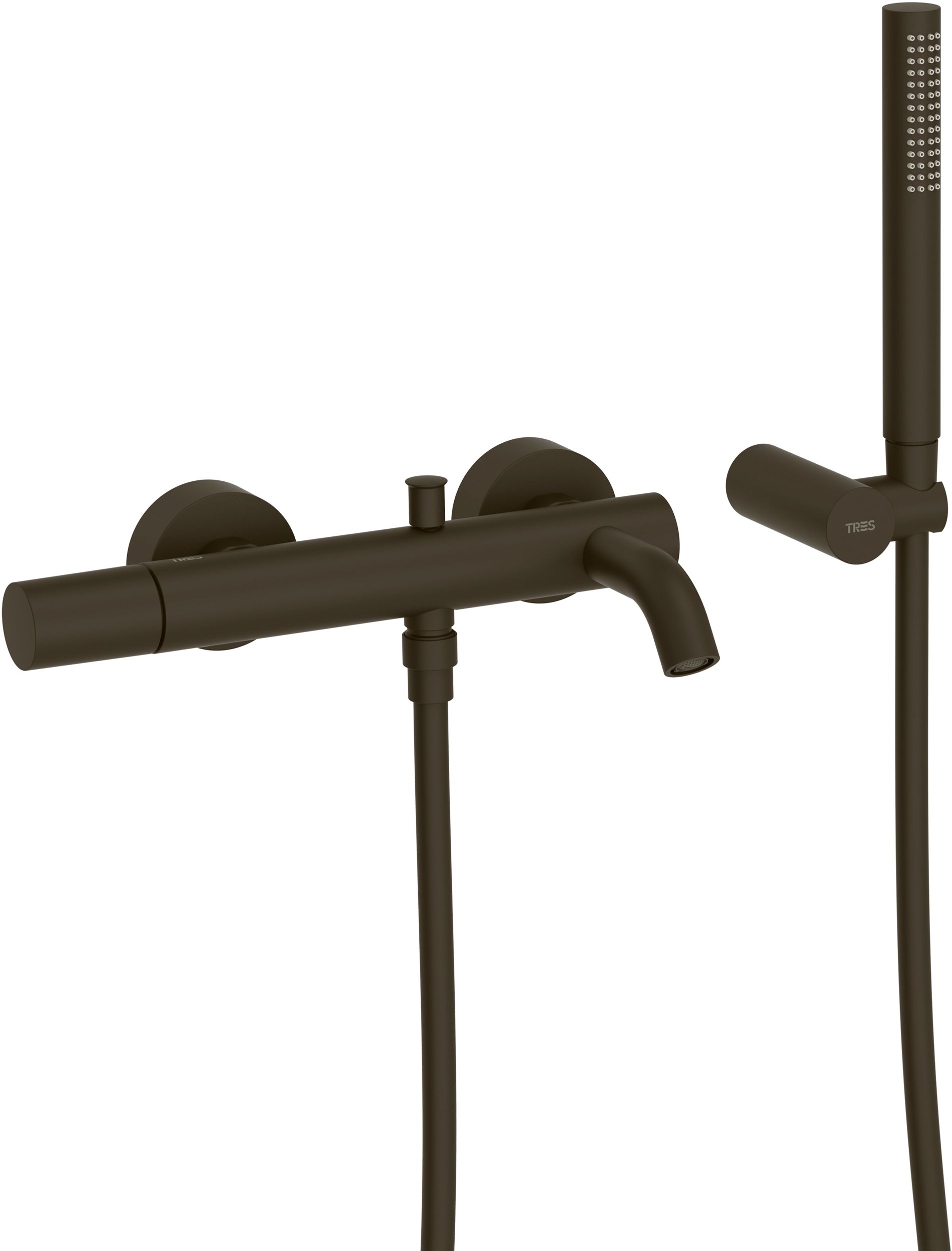 Tres Study Exclusive rubinetto per vasca e doccia a parete nero 26117001KMB