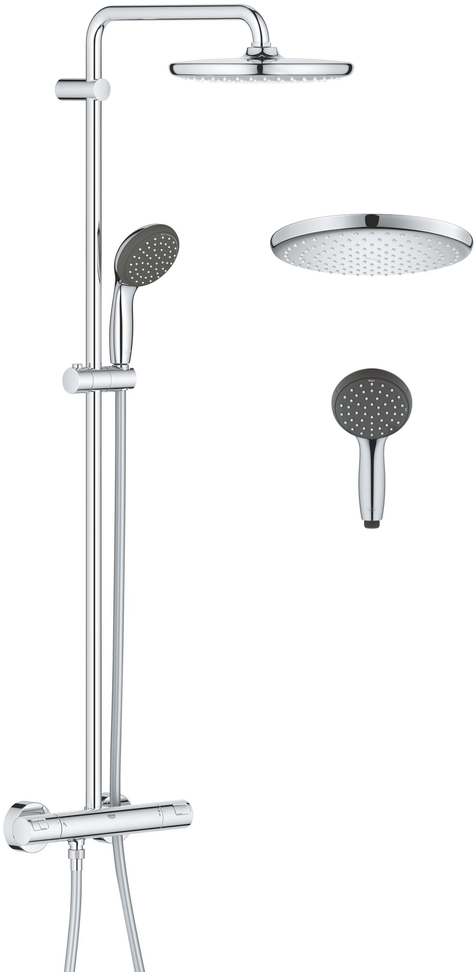 Grohe Vitalio Start Shower System set doccia a parete con termostato si StarLight Chrome 26816000