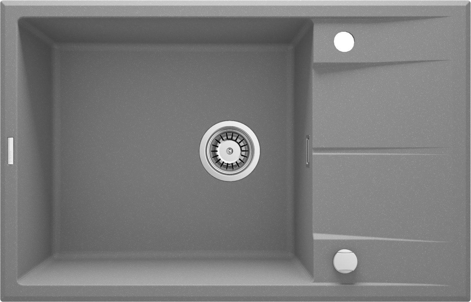 Deante Eridan lavello in granito 78x50 cm grigio/grafite/inox ZQE_S11B