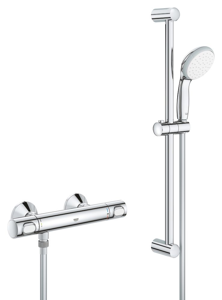 Grohe Precision set doccia a parete con termostato StarLight Chrome 34841000