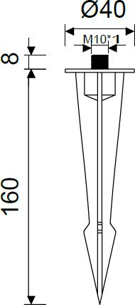 Mantra picchetto di ancoraggio nero TU0492