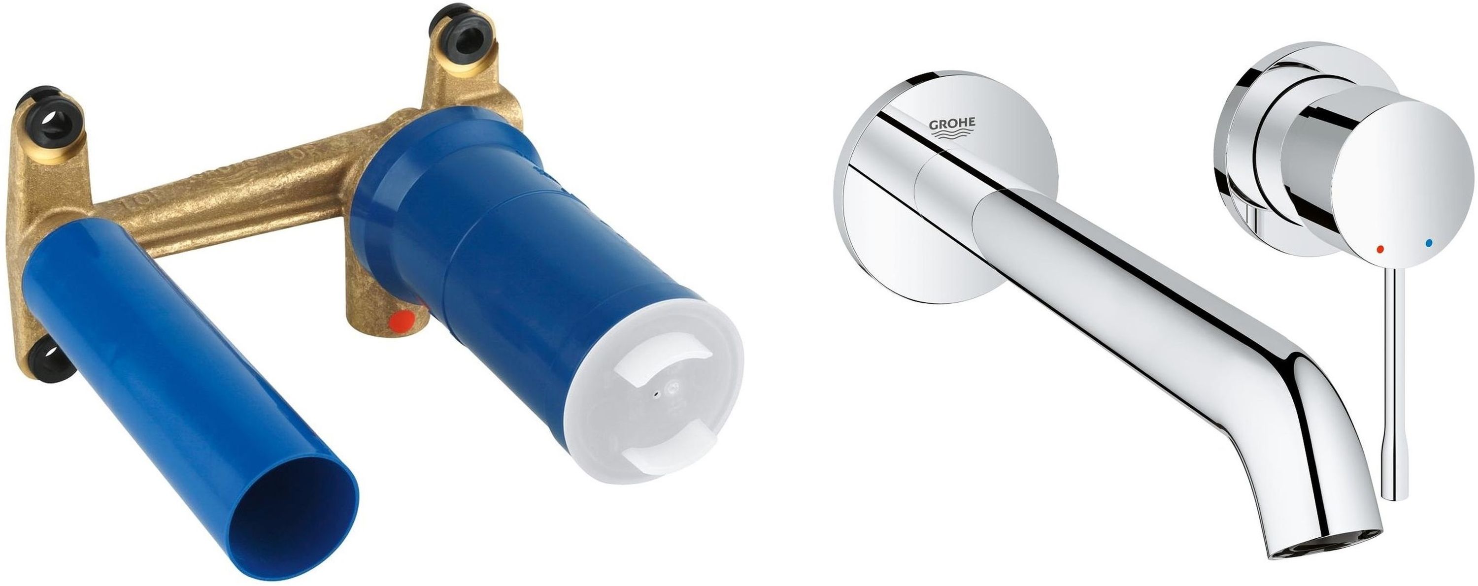 Set corpo incasso Grohe Eurostyle 23571000, rubinetto per lavabo Grohe Essence New 19967001