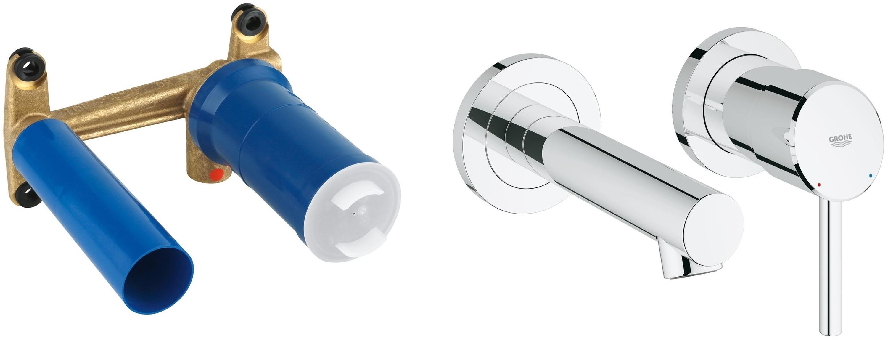 Set corpo incasso Grohe Eurostyle 23571000, rubinetto per lavabo Grohe Concetto 19575001