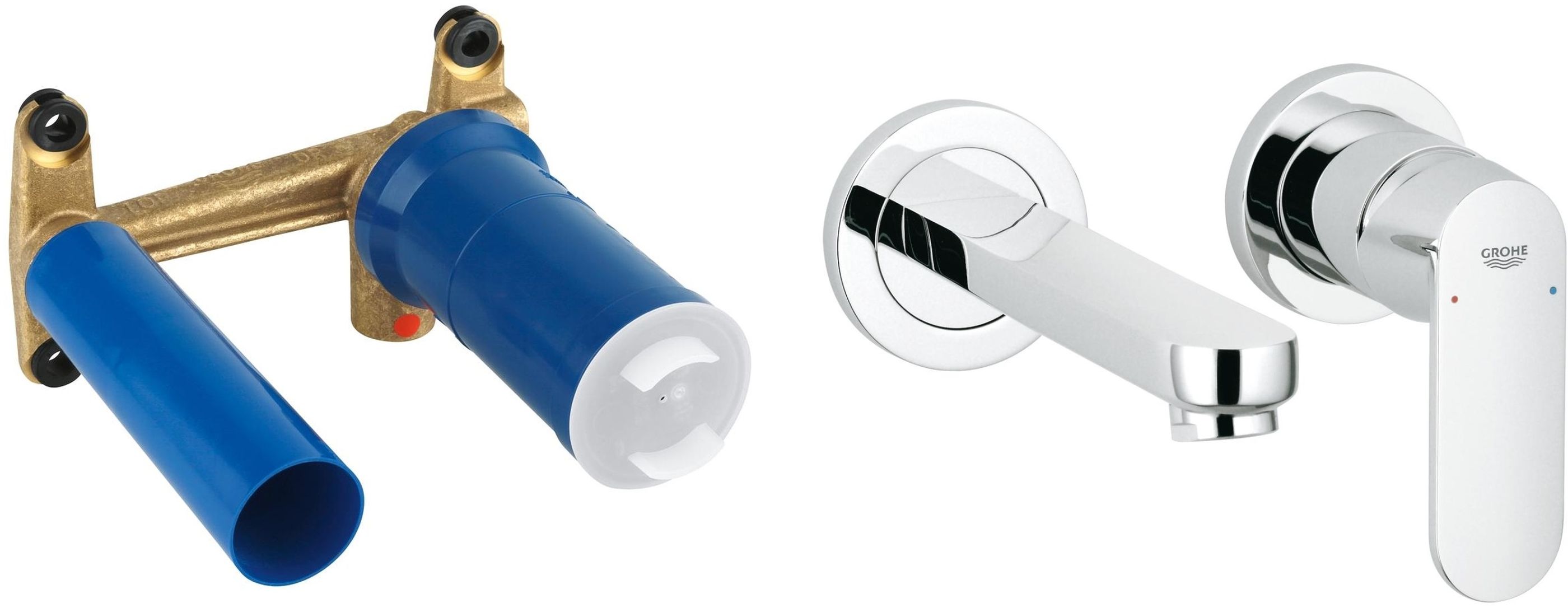 Set corpo incasso Grohe Eurostyle 23571000, rubinetto per lavabo Grohe Eurosmart Cosmopolitan 19381000