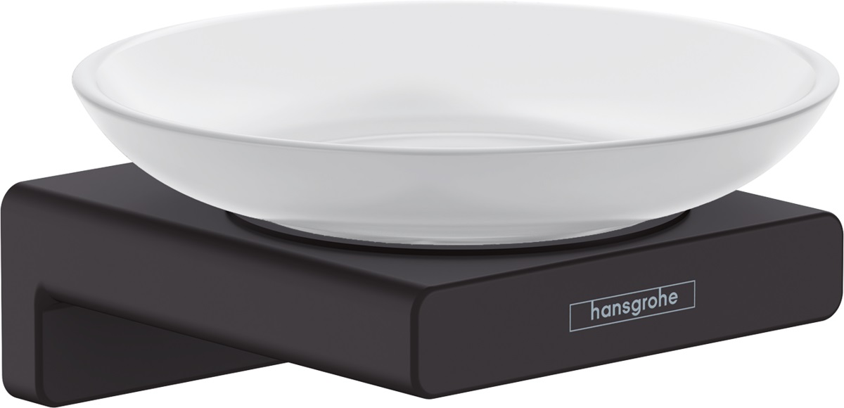 Hansgrohe AddStoris portasapone a parete nero-bianco 41746670