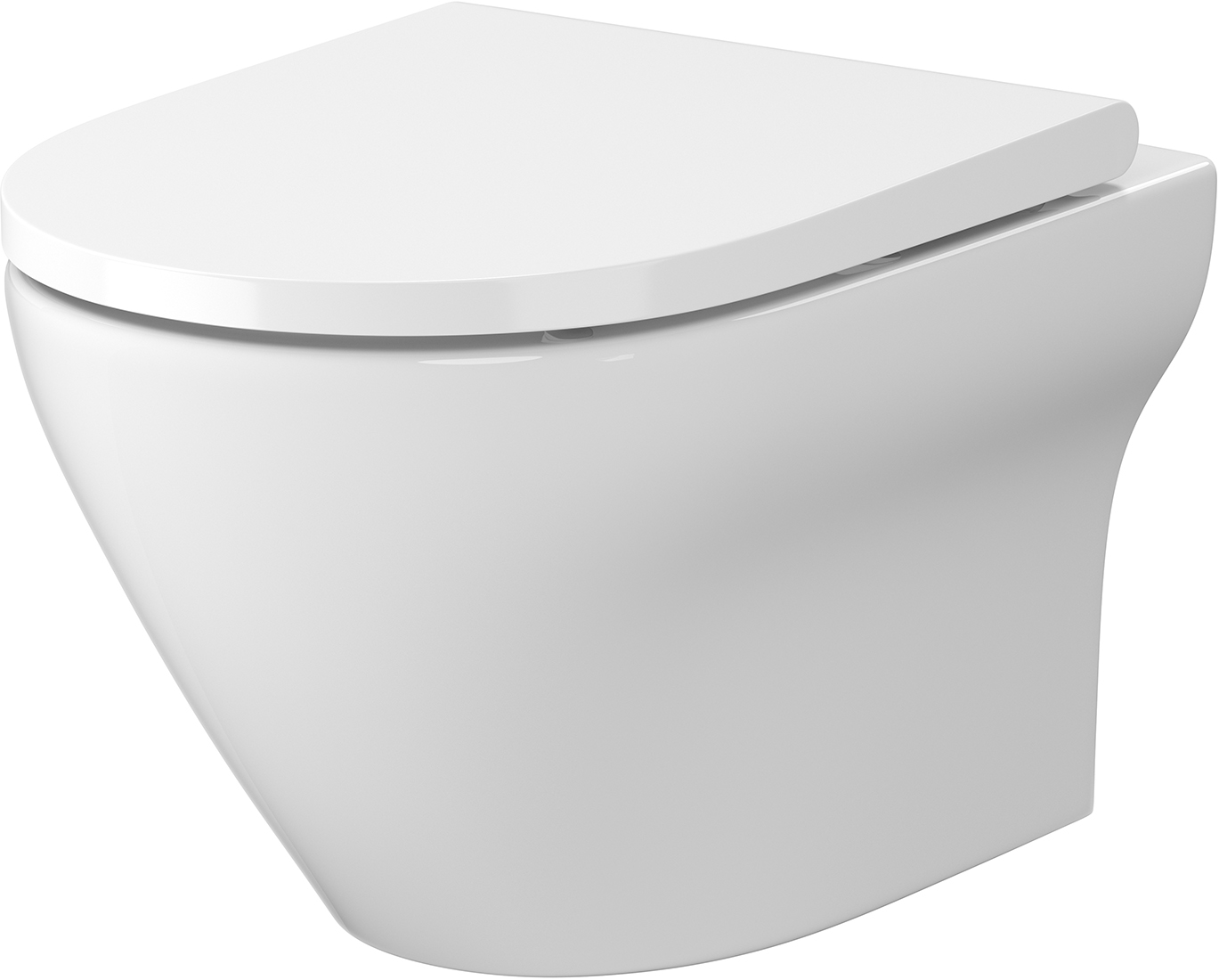 Cersanit Larga vaso wc con copriwater a discesa lenta sospeso senza brida bianco S701-472