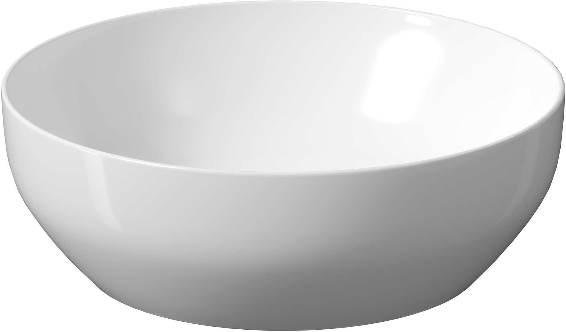 Cersanit Larga lavabo 40x40 cm rotonda da appoggio bianco K677-001