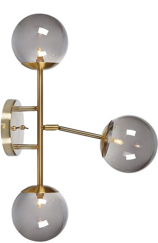 Markslöjd Trinity lampada da parete 3x20 W ottone-fumé 108253