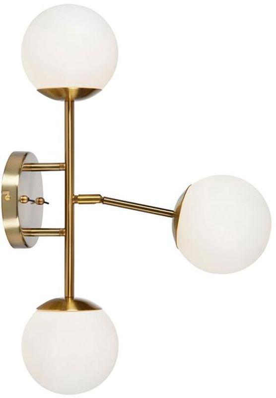 Markslöjd Trinity lampada da parete 3x20 W bianco-ottone 108254