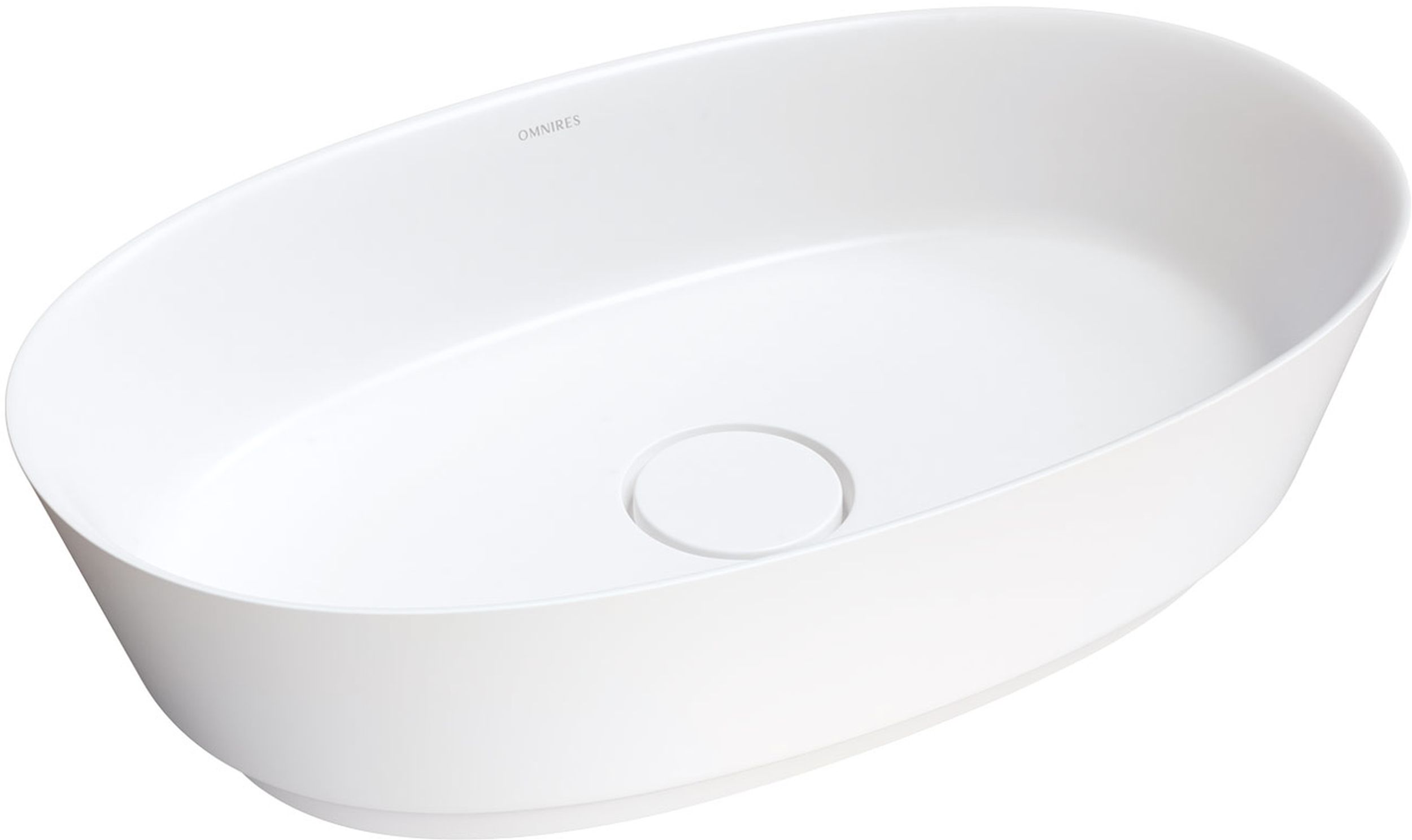 Omnires Neo M+ lavabo 60x38 cm ovale da appoggio bianco NEOUNBM