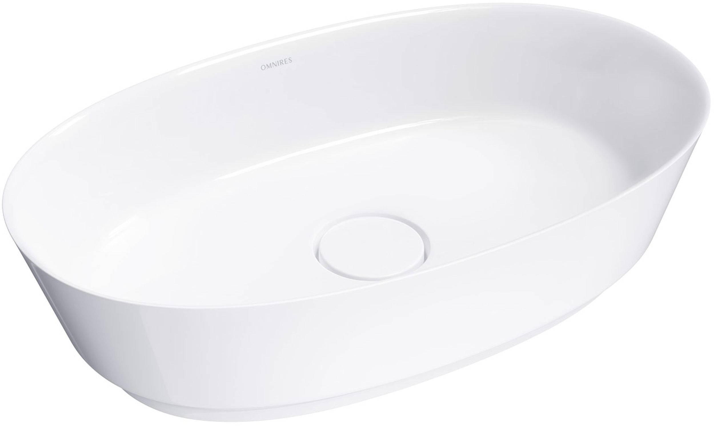 Omnires Neo M+ lavabo 60x36 cm ovale da appoggio bianco NEOUNBP
