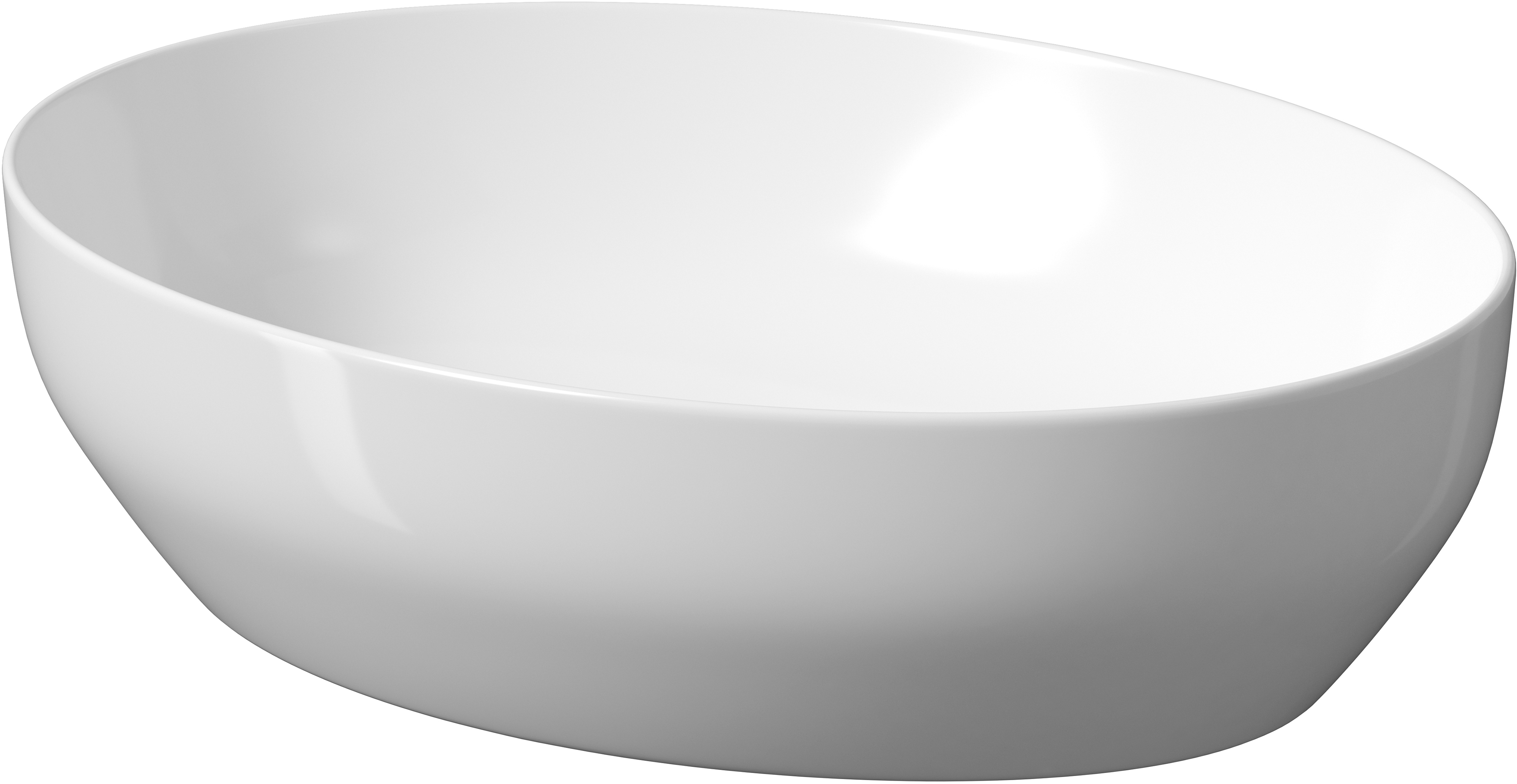 Cersanit Larga lavabo 38.5x50.5 cm ovale da appoggio bianco K677-002