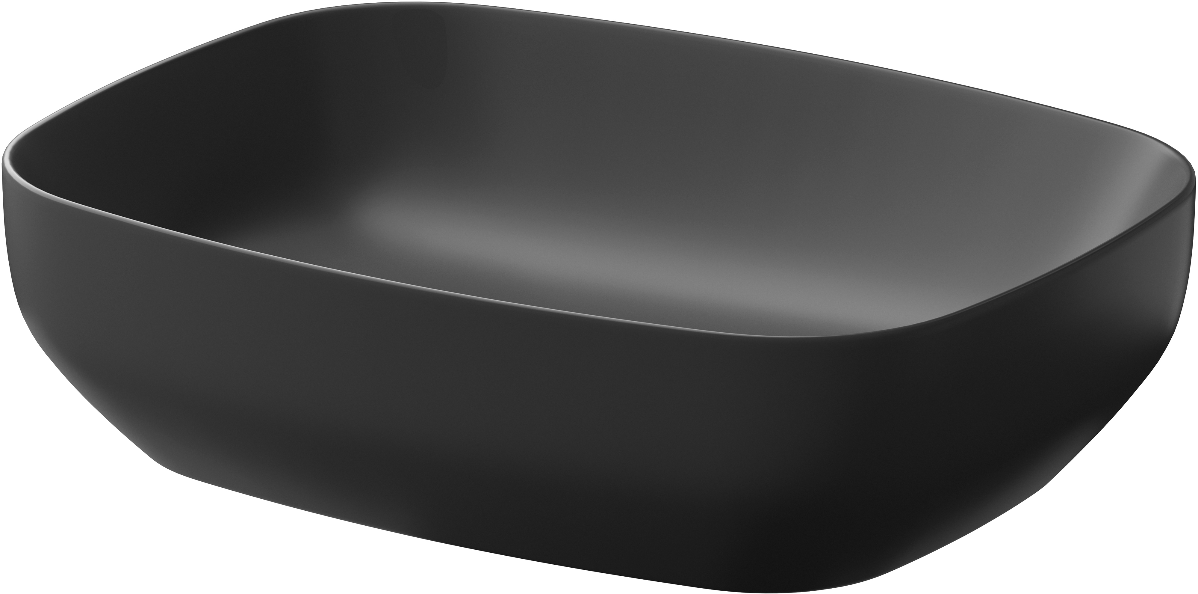 Cersanit Larga lavabo 50x38.5 cm rettangolare da appoggio antracite K677-013
