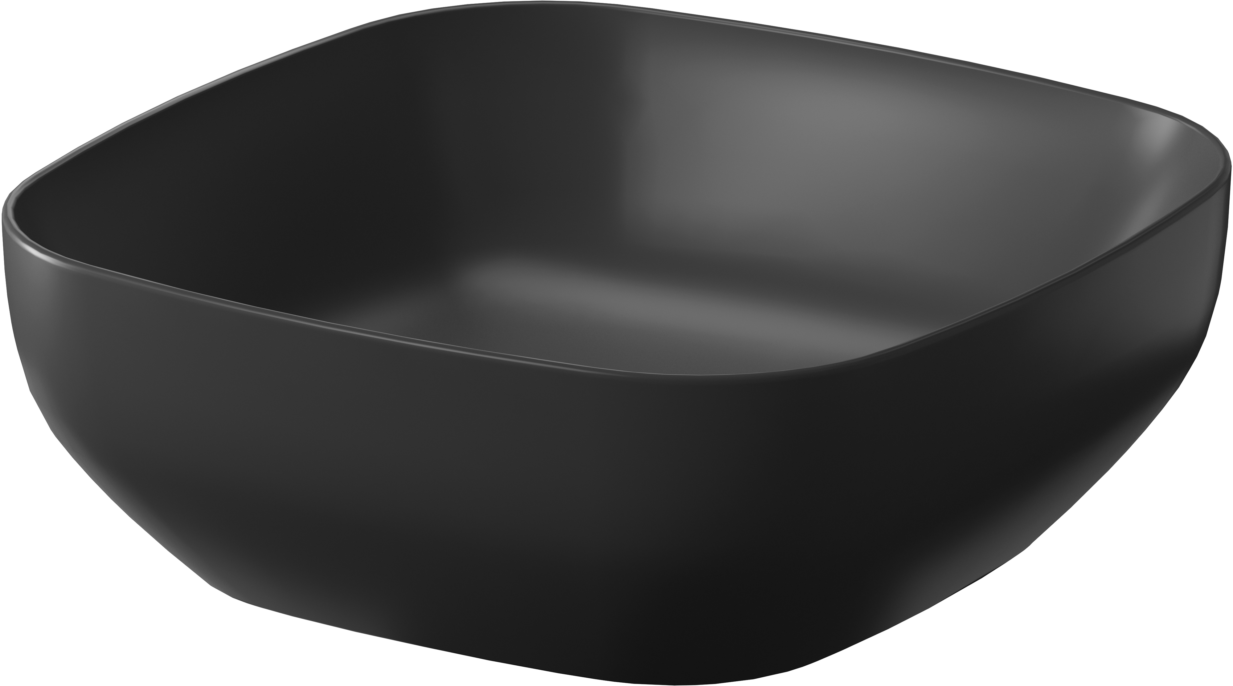 Cersanit Larga lavabo 38x38 cm quadrata da appoggio antracite K677-012