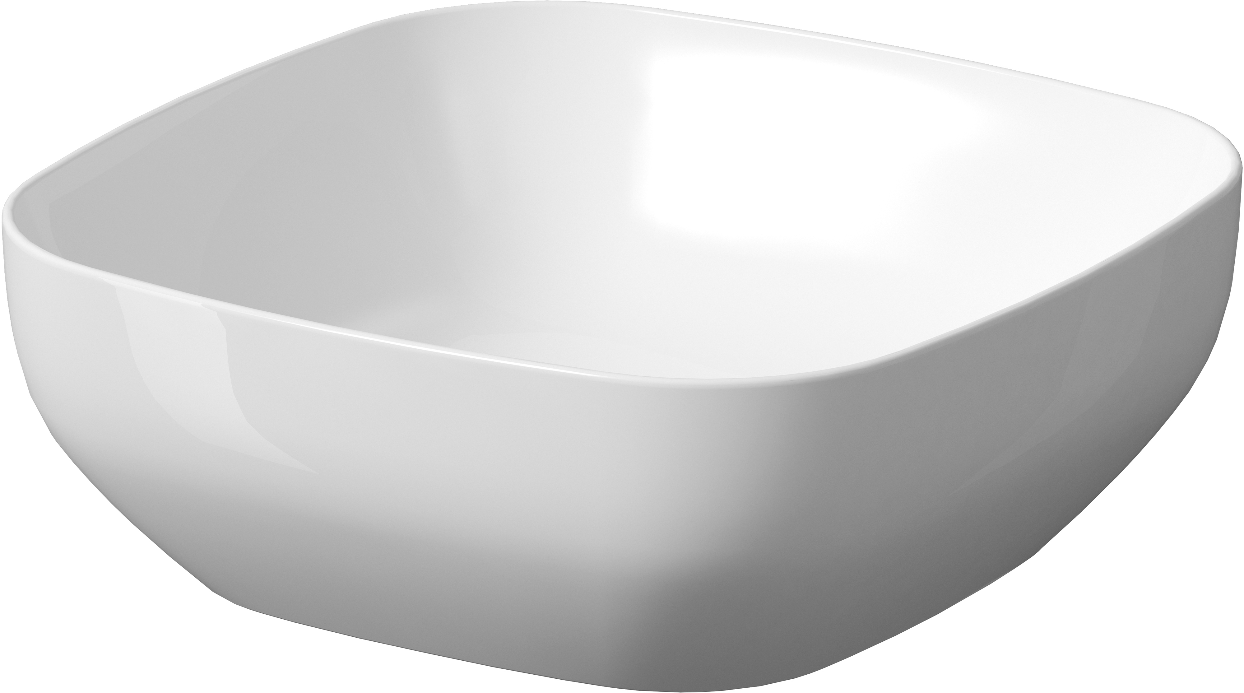 Cersanit Larga lavabo 38x38 cm quadrata da appoggio bianco lucida K677-004
