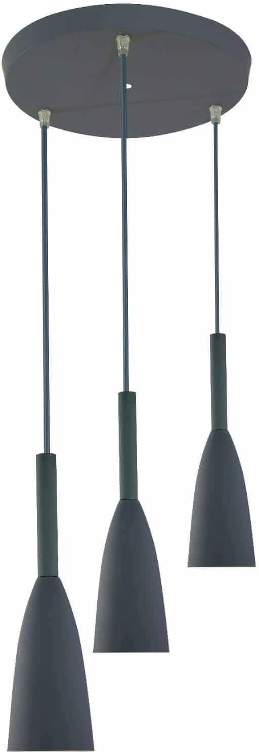 Light Prestige Solin lampada sospesa 3x60 W grigio/cenere LP-181/3PGR