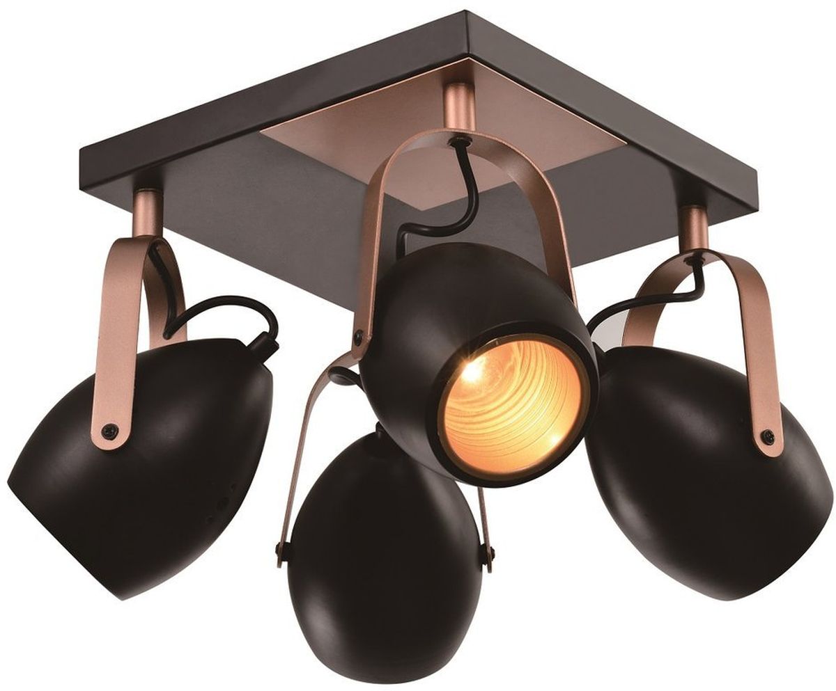 Candellux Anica lampada da soffitto 4x40 W nero-rame 98-83128
