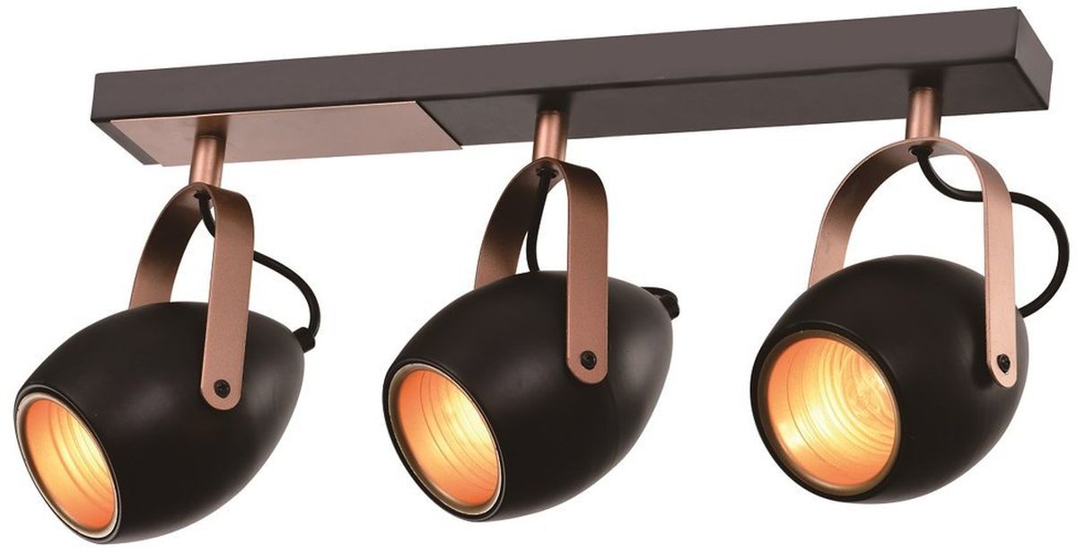 Candellux Anica lampada da soffitto 3x40 W nero-rame 93-82589
