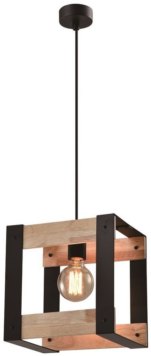 Candellux Varna lampada sospesa 1x40 W nero-legno 31-78513