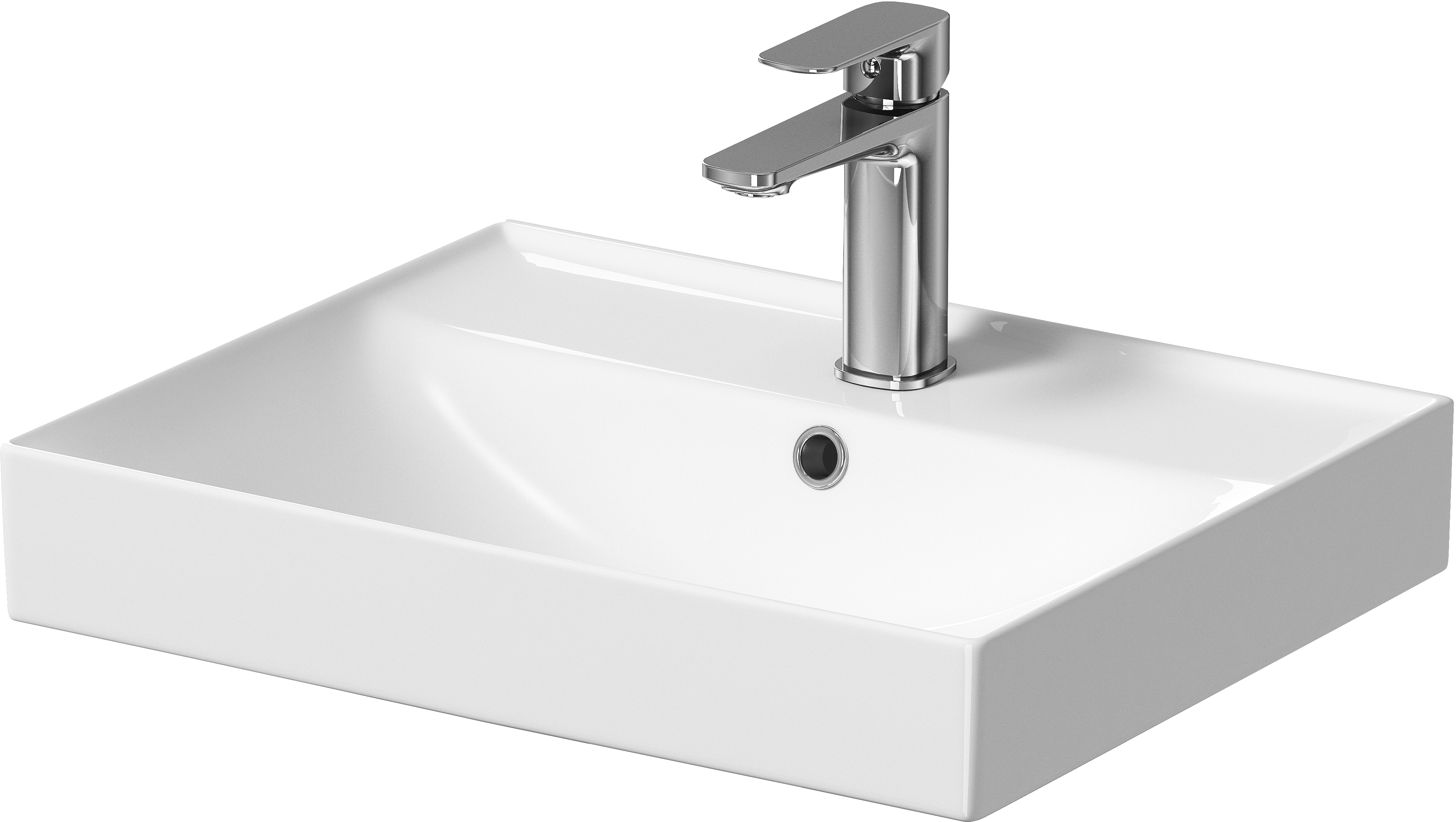 Cersanit Larga lavabo 50.5x40 cm rettangolare da mobile bianco K120-008