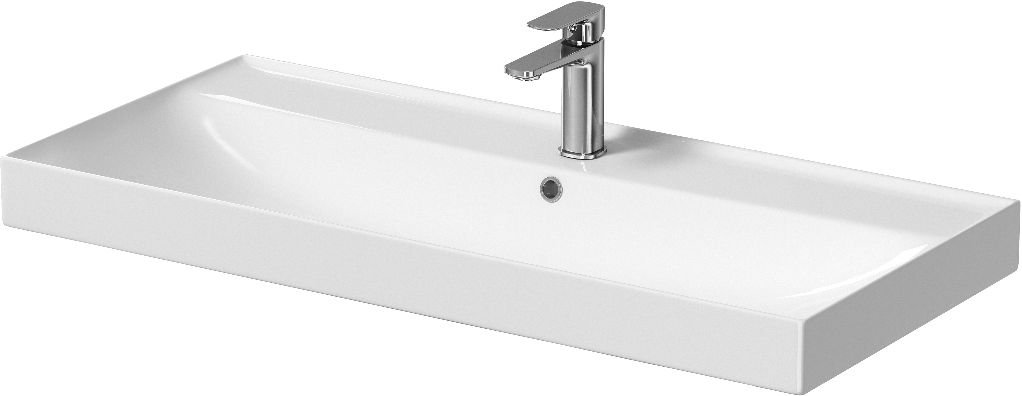 Cersanit Larga lavabo 100x46 cm rettangolare da mobile bianco K120-011