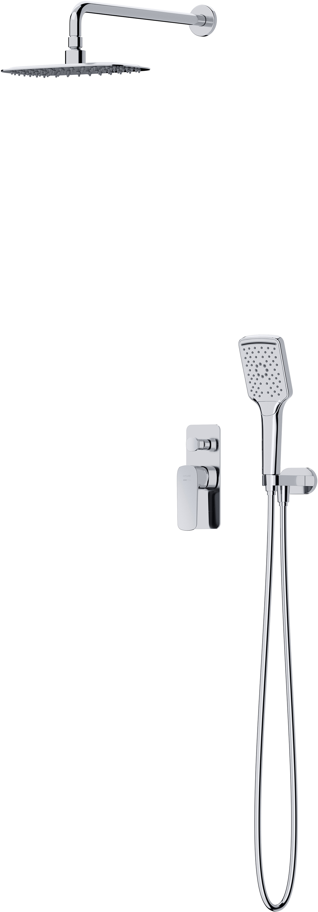 Cersanit Larga set doccia da incasso con soffione cromo S952-029