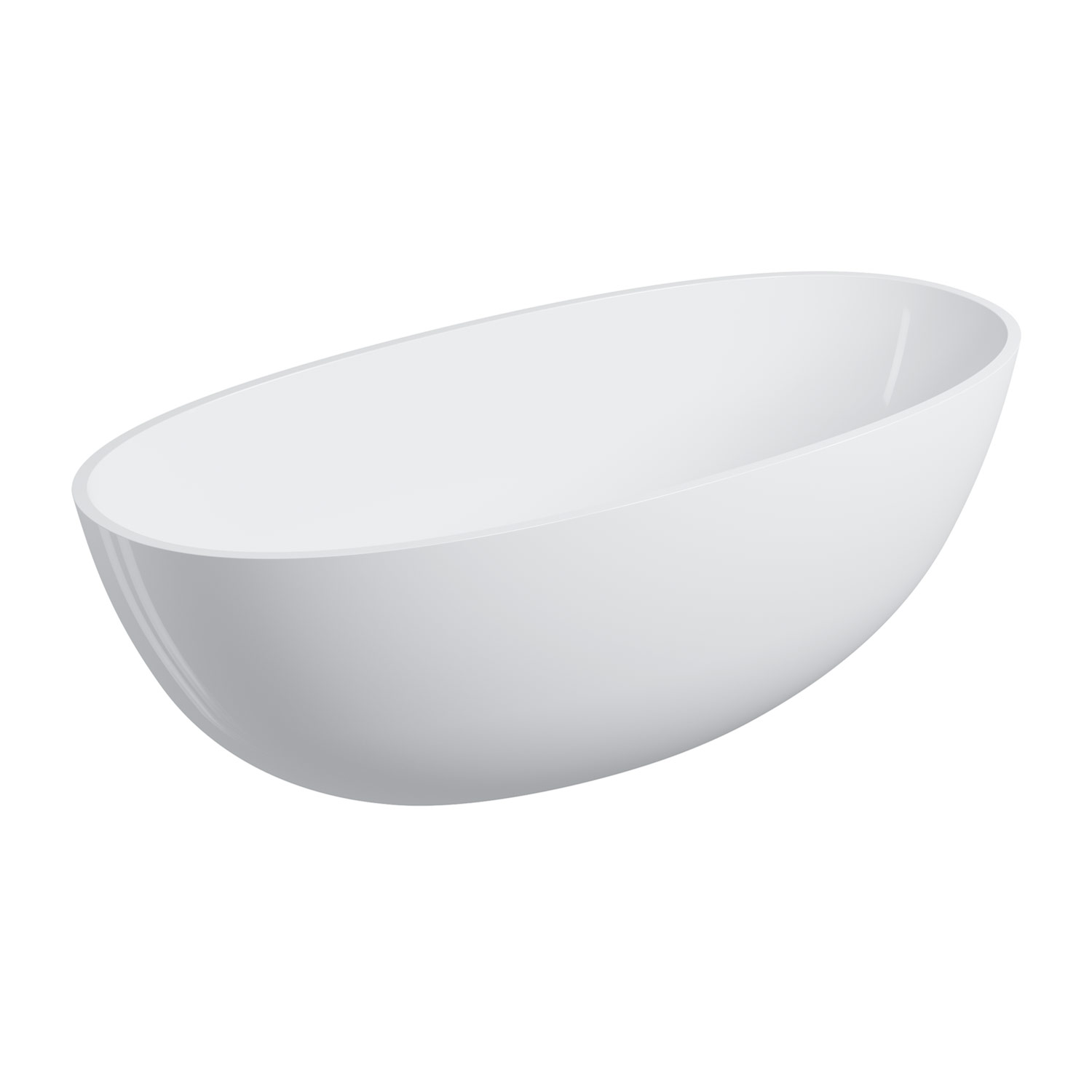 Omnires Shell M+ vasca da bagno freestanding 160x75 cm ovale bianco SHELLWWBP