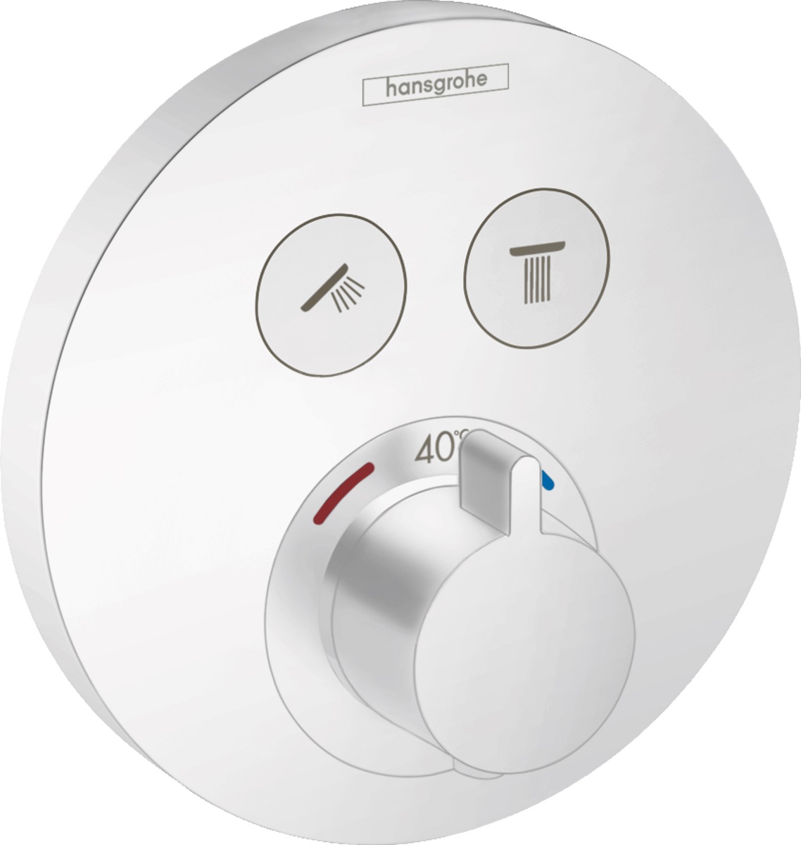 Hansgrohe ShowerSelect rubinetto per vasca e doccia da incasso con termostato bianco 15743700