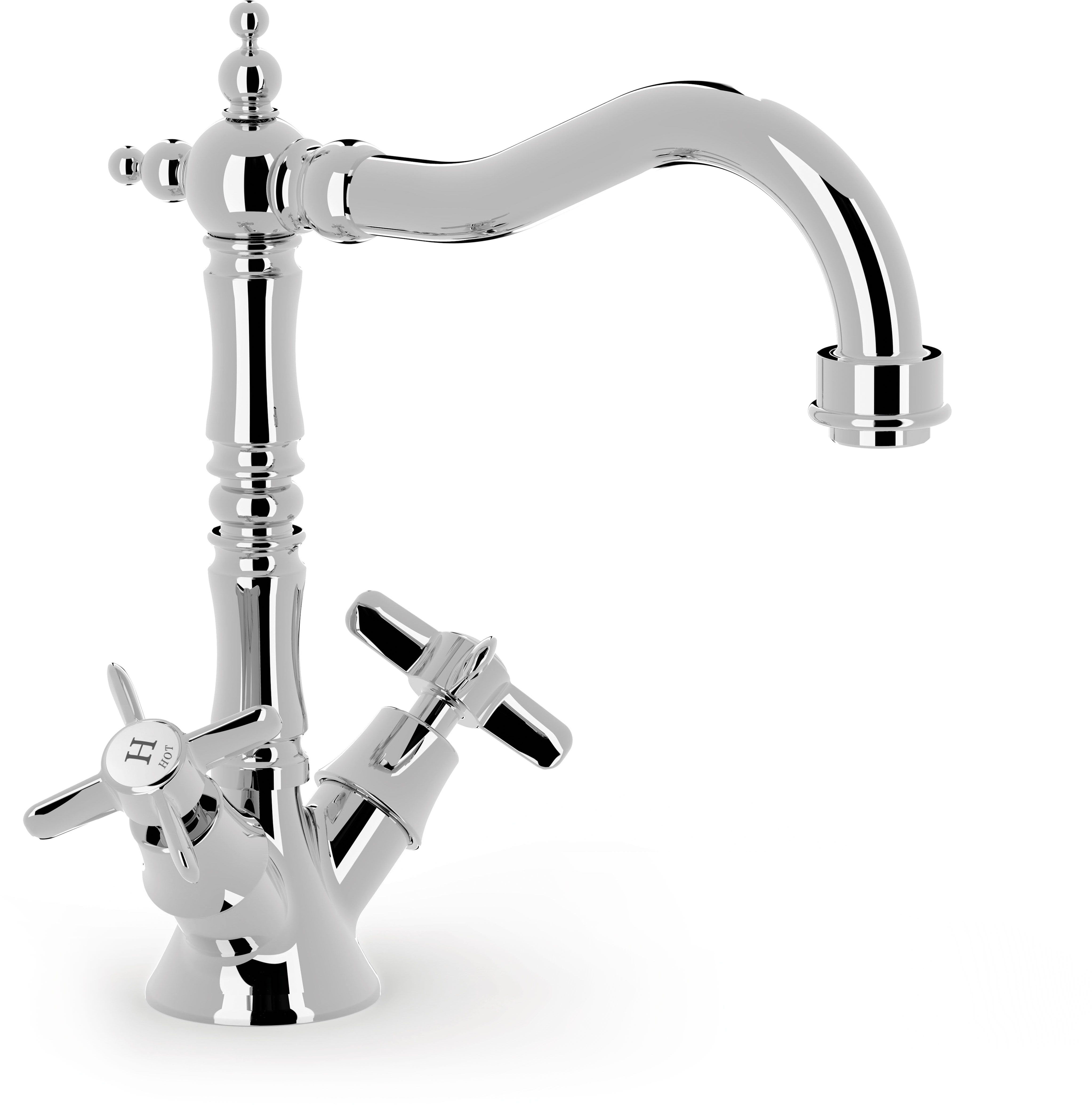 Tres Clasic-Tres rubinetto per lavabo verticale cromo 24210801