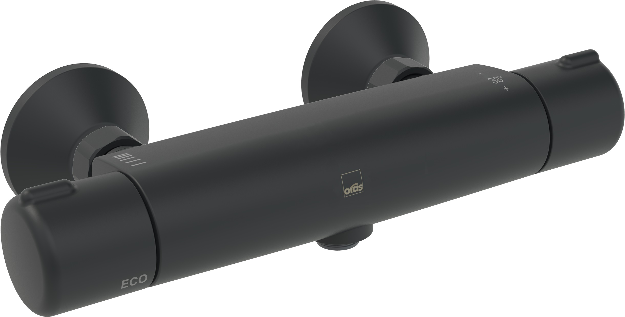 Oras Nova rubinetto per doccia a parete con termostato nero 7460-33